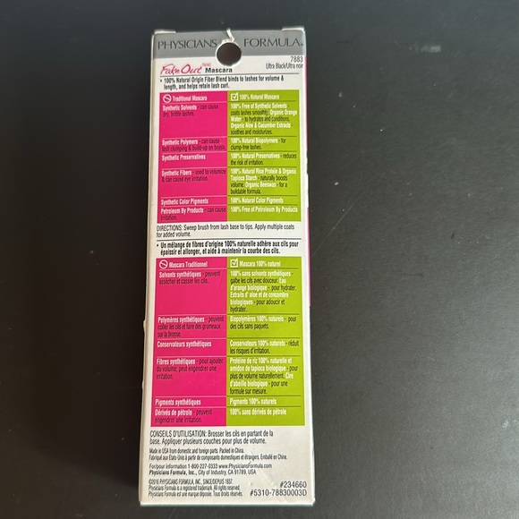 Physicians Formula Organic Wear 100% Natural Origin Fake Out Mascara, BNIB - Picture 3 of 3
